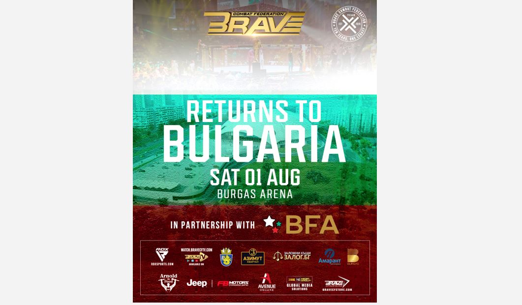 BRAVE CF set for Bulgaria event
